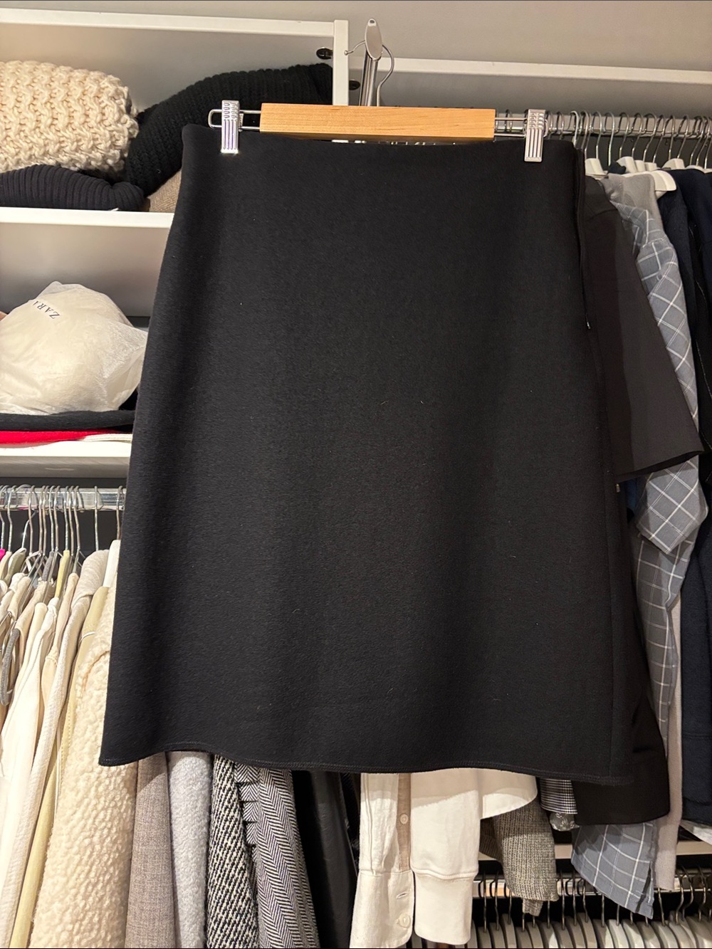 Banana Republic Black Midi A-Line Skirt
